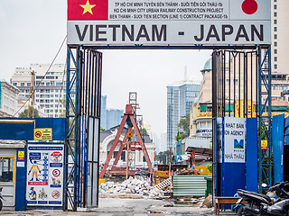 Image showing Saigon Metro under construction