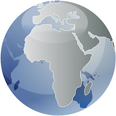 Image showing Map of Africa on globe  illustration