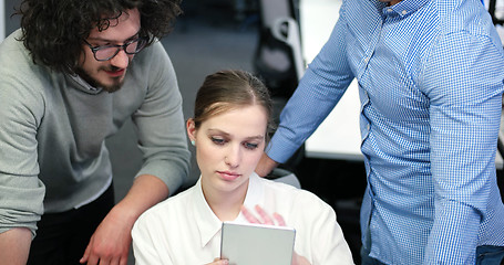 Image showing Startup Business Team At A Meeting at modern office building