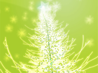 Image showing Sparkly christmas tree illustration