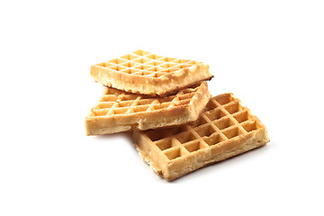 Image showing Belgium waffers isolated on white background