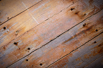 Image showing Rustic brown wood planks background