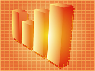 Image showing Financial barchart illustration