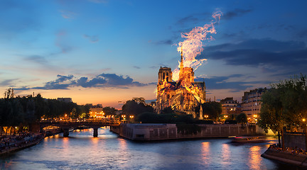 Image showing Fire Notre Dame