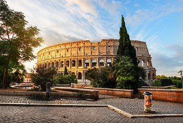 Image showing Sunrise over Coliseum