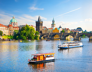 Image showing Charles bridge in Prague