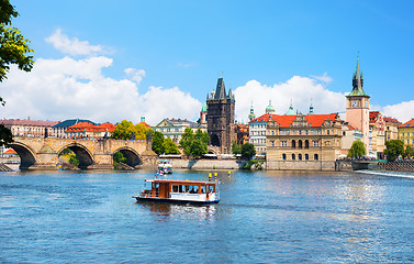 Image showing Touristic boat in Prague