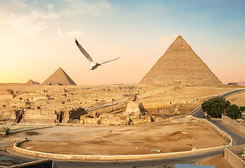 Image showing Sphinx and pyramids