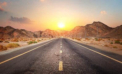 Image showing Road in the desert