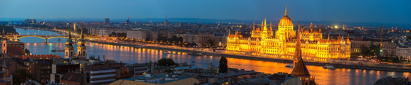 Image showing Budapest at sunset