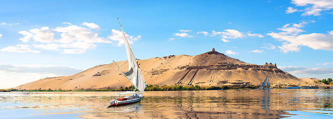 Image showing Sailboats in Aswan