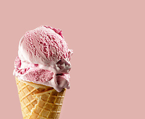 Image showing pink ice cream