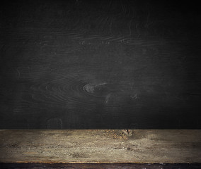 Image showing old wood kitchen table