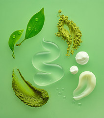 Image showing composition of various organic cosmetic products