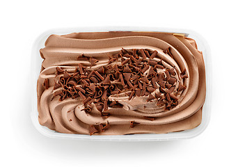 Image showing chocolate ice cream container