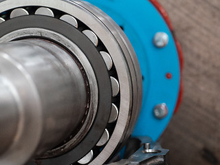 Image showing Detail of stainless steel roller bearing