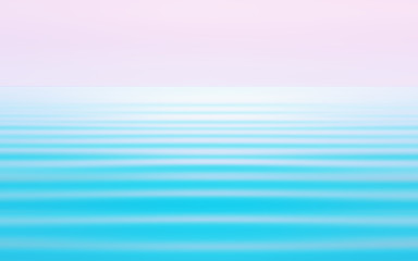 Image showing Abstract Blue With Pink Seascape Background In Pastel Tones