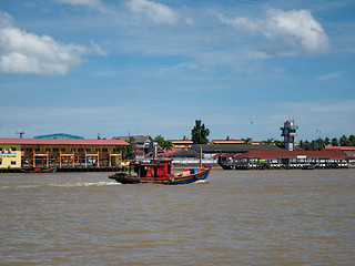 Image showing Bang Nara River between Thailand and Malaysia