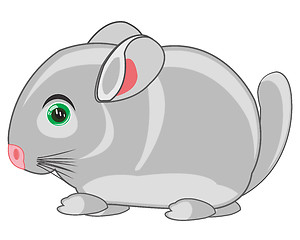 Image showing Vector illustration of the cartoon fur-bearing animal chinchillas