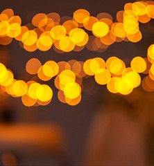 Image showing gold color blurred lights