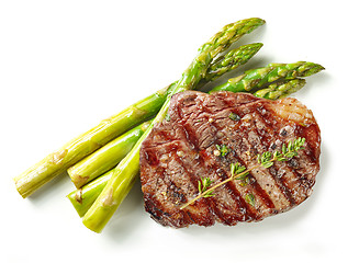 Image showing grilled steak on white background