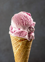 Image showing cherry ice cream