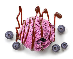 Image showing blueberry ice cream