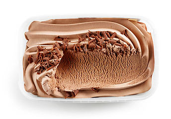 Image showing chocolate ice cream container