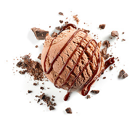 Image showing chocolate ice cream ball