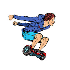 Image showing extreme teenager on hoverboard