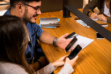 Image showing Students on the phone