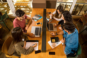 Image showing Group of students working together