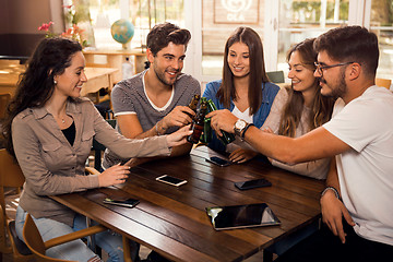 Image showing A toast to friendship 