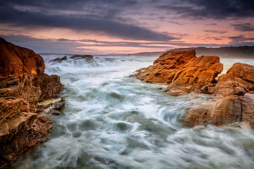 Image showing Bermagui rocky coastline