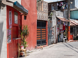 Image showing Back alley in downtown Manila