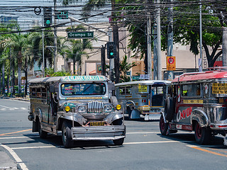 Image showing Jeepneys in Manila, the Philippines