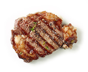 Image showing grilled steak on white background