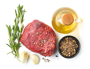 Image showing fresh raw beef fillet steak meat