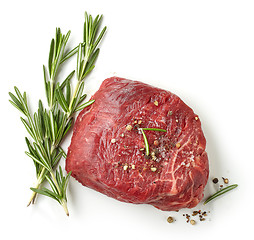 Image showing fresh raw beef fillet steak meat