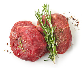 Image showing fresh raw beef fillet steak meat