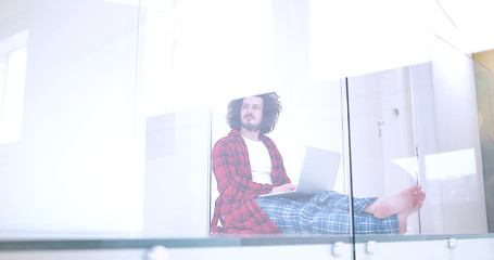 Image showing man enjoying relaxing lifestyle