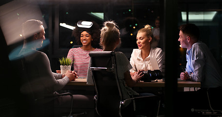 Image showing Multiethnic Business team using virtual reality headset