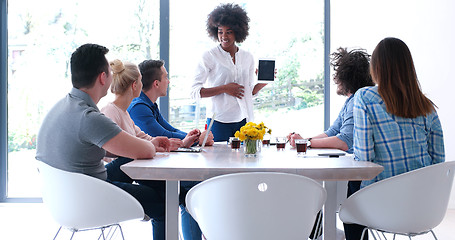 Image showing Multiethnic startup business team on meeting