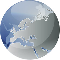 Image showing Map of Eurpe on globe  illustration