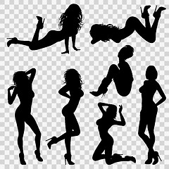 Image showing Silhouettes Sexy Girl