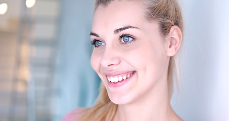 Image showing portrait of a beautiful young blond woman