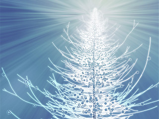 Image showing Sparkly christmas tree illustration