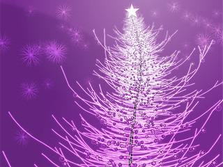 Image showing Sparkly christmas tree illustration