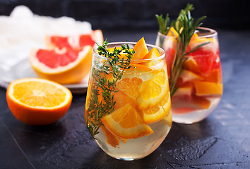 Image showing Drink with citrus