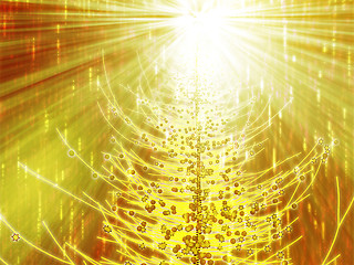 Image showing Sparkly christmas tree illustration